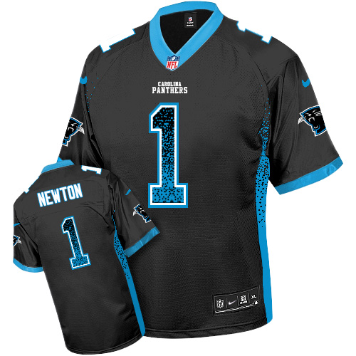 Youth Limited Cam Newton Nike Jersey Black - #1 Drift Fashion NFL Carolina Panthers